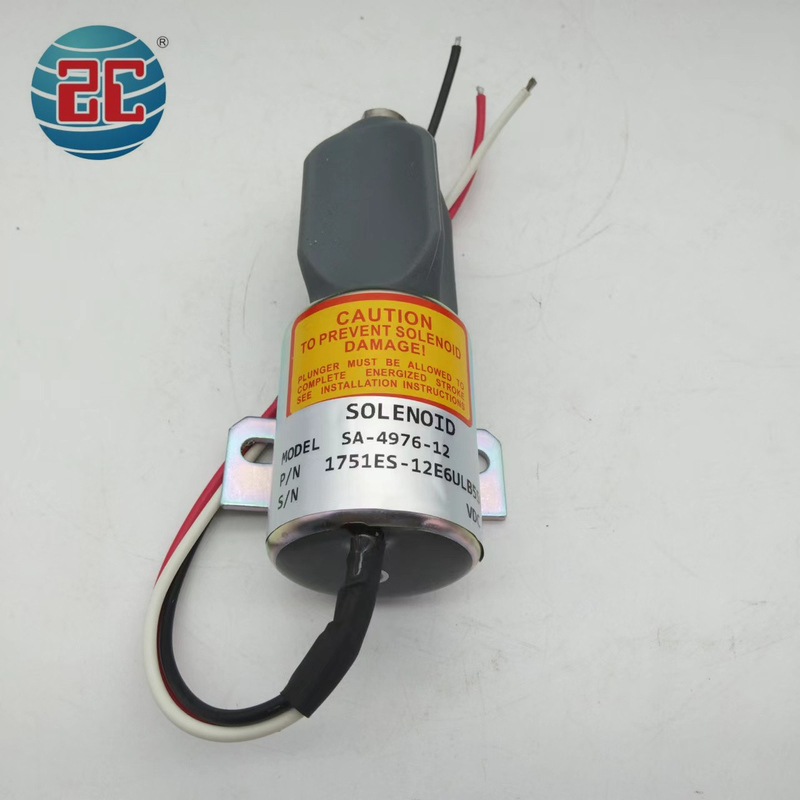 SA-4876-12 1751ES-12E6ULB5S8 खुदाई इंजन 12V 3 तारों के लिए सोलनॉइड वाल्व बंद करो