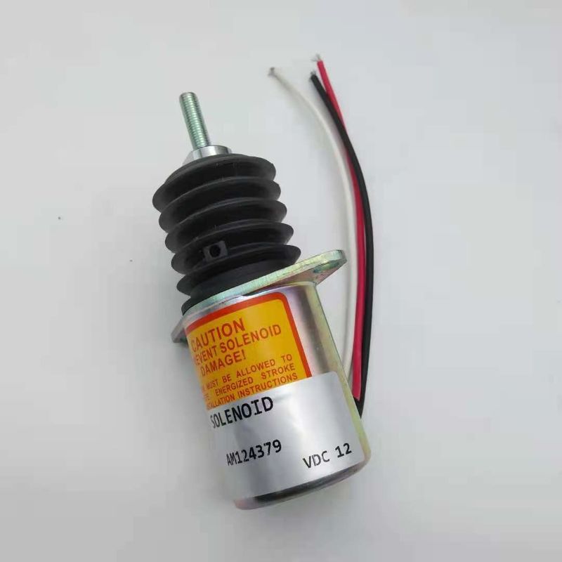 AM124379 P610-A5V 12V जॉन डीरे 455 F915 F925 F935 F1145 इंजन यानमार 3TNE78 के लिए सोलनॉइड वाल्व रोकें